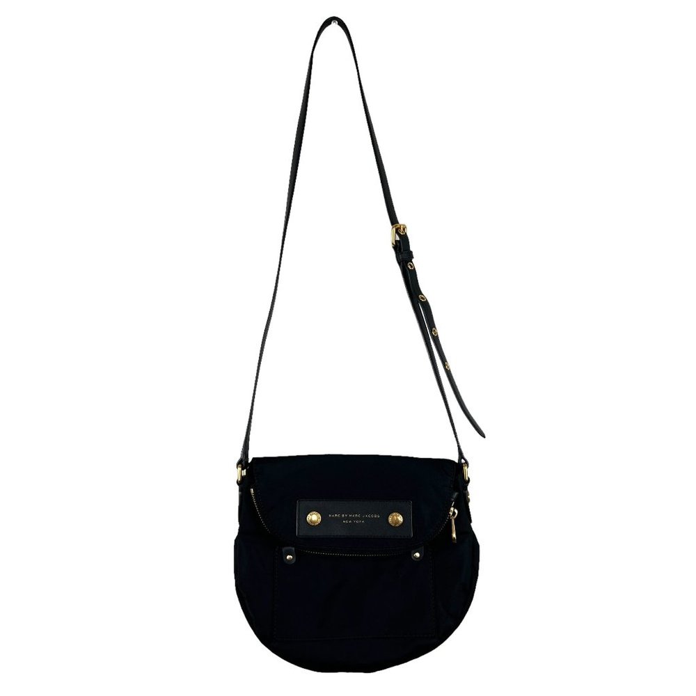 Marc by Marc Jacobs Nylon Flap Zip Saddle Bag Crossbody Purse